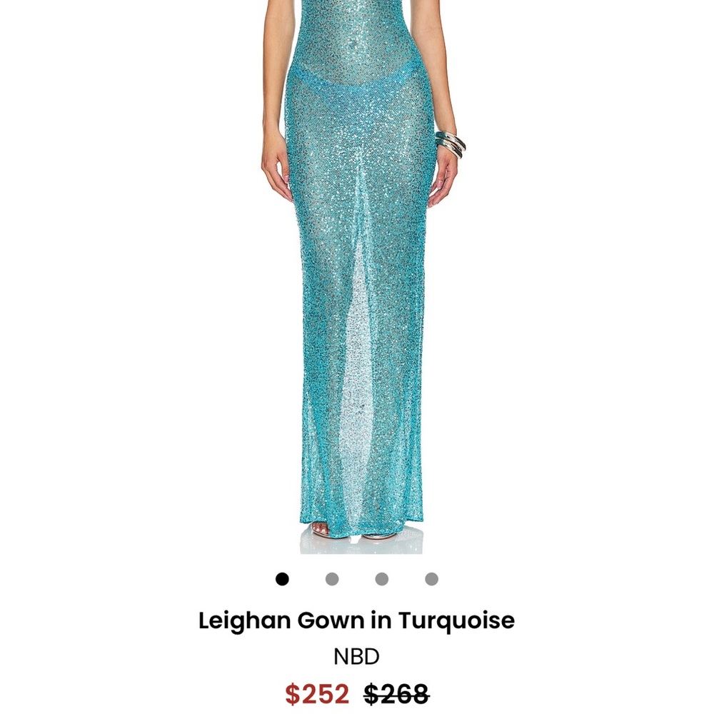 NBD Sparkling Aqua Evening Dress